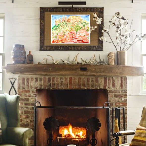 Sedona Arizona Landscape Watercolor Painting Arts - Picture 7 of 9